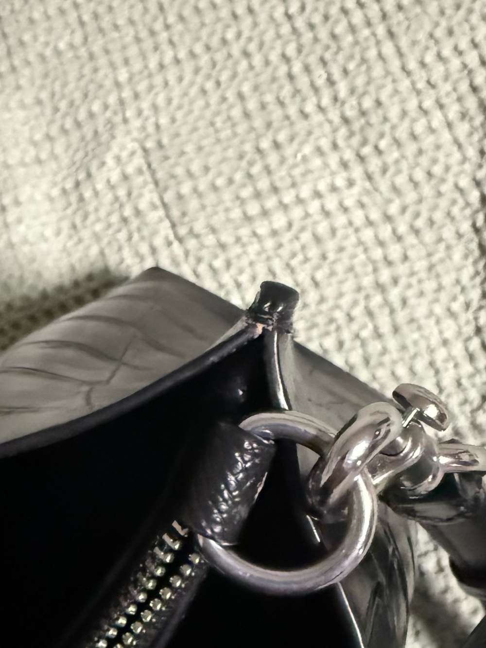 COACH Black Croc Embossed Mollie Tote Bag
25 with straps - Picture 5 of 14
